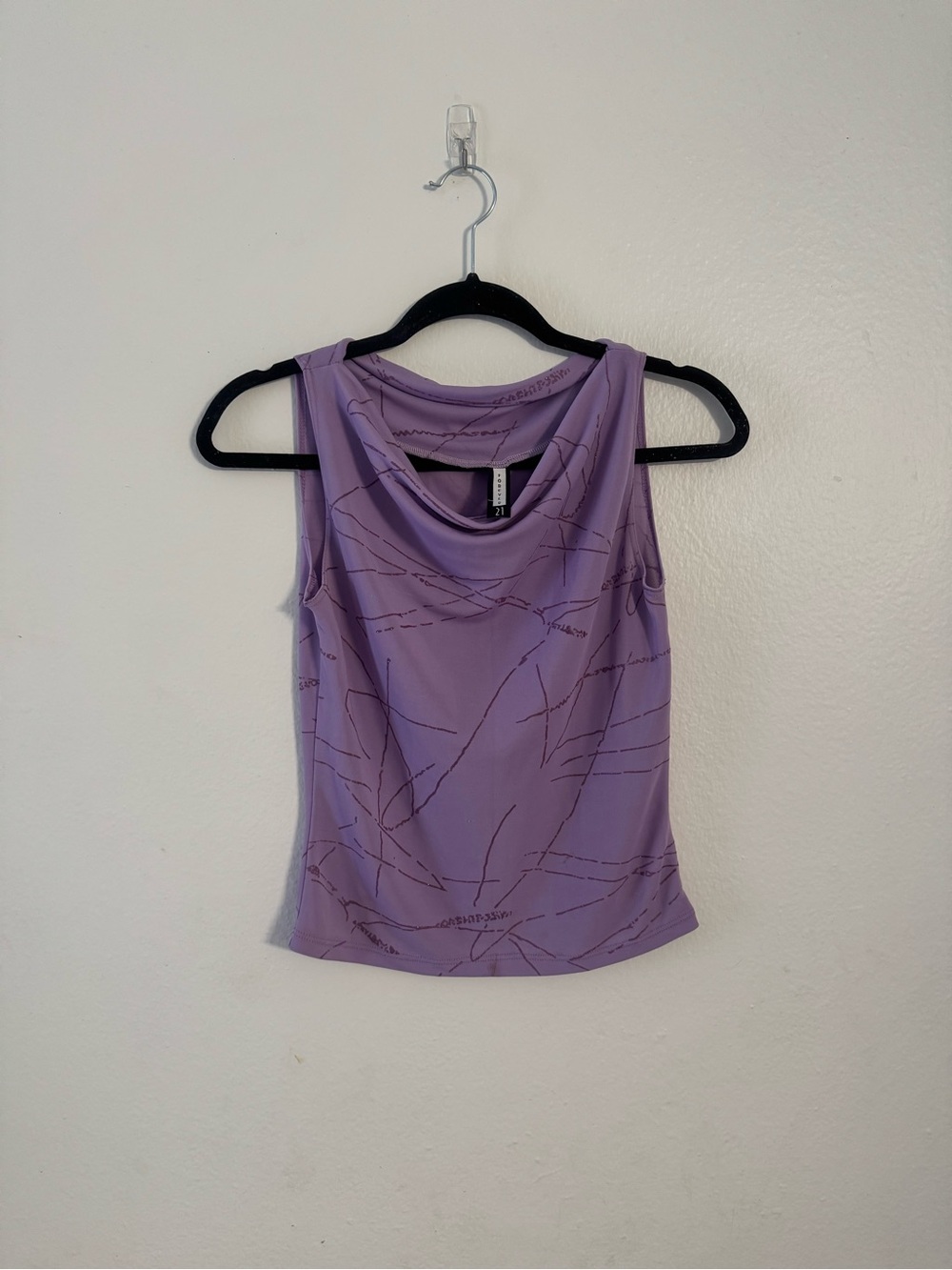 Forever 21 Lavender Cowl Neck Tank Top